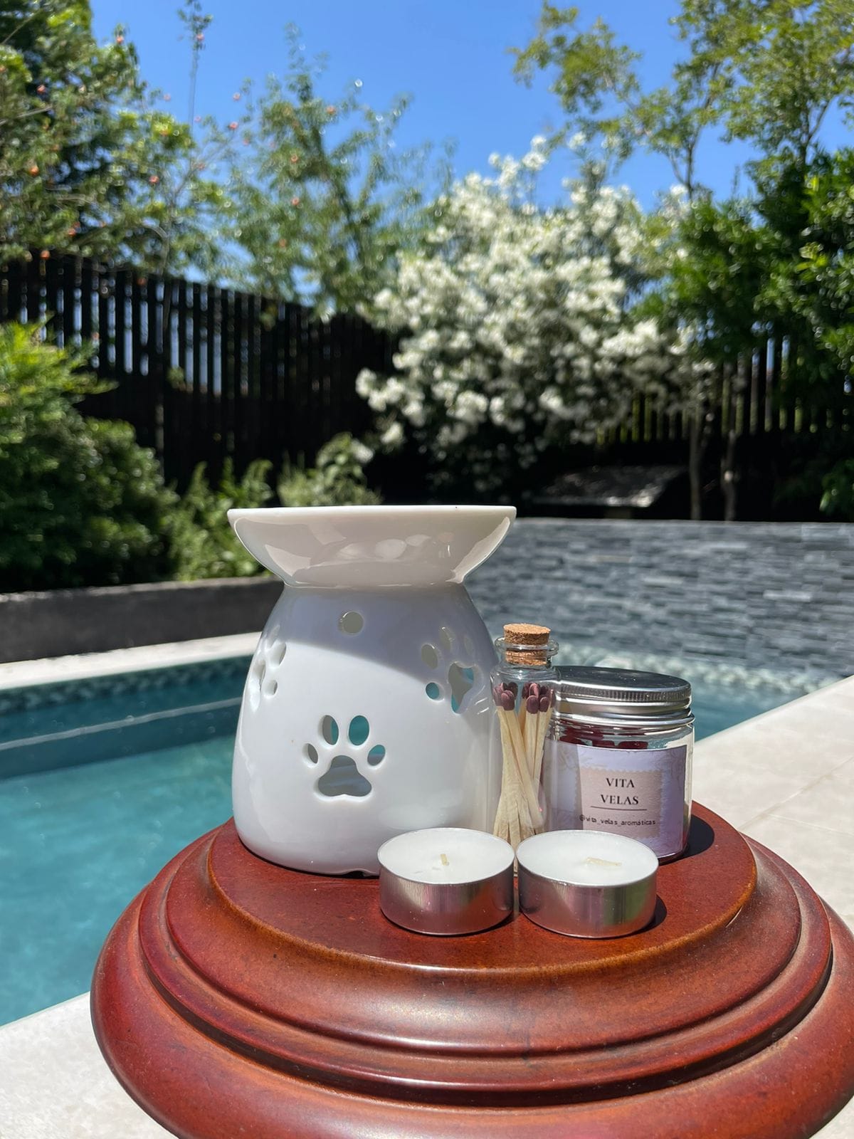 Aromaterapia Difusor Personalizado Vela Cerámica Patitas - Imagen 2