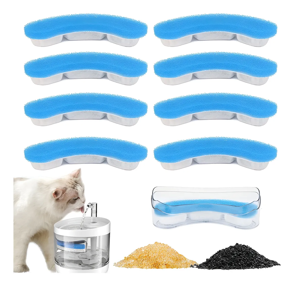 Pack de 3 Filtros de Repuesto para Fuente Bebedero de Mascotas - Imagen 3