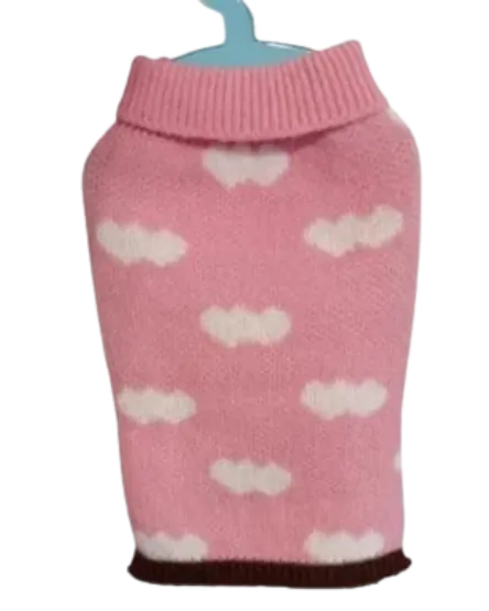 Suéter Tejido para Perro con Diseño de Nubes