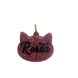 Placa Mascota Forma de Gato Talla L Personalizada